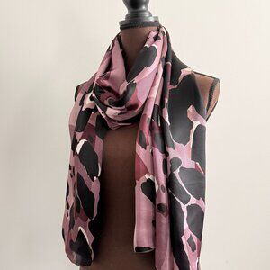 Display #2 Burberry Silk Satin Animal Print Scarf